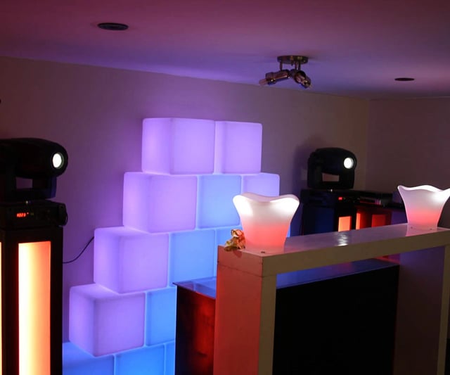 Cubos led de luces RGB para eventos