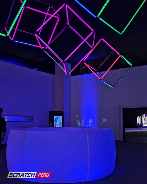 Lamparas geometricas 3D pixel led