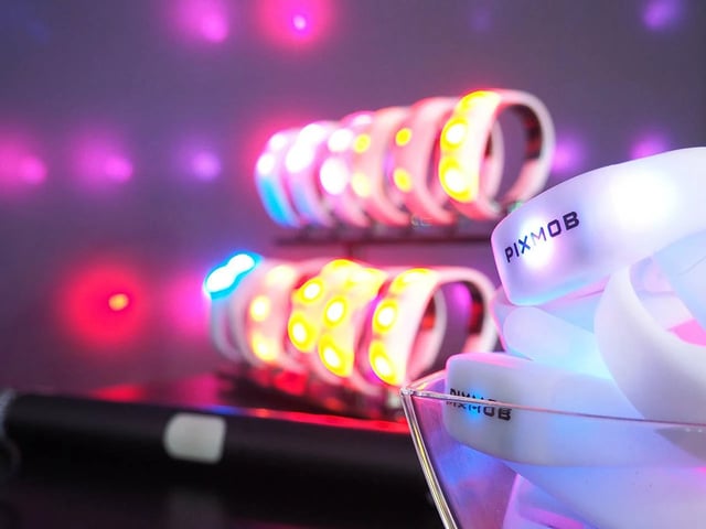 Brazaletes led dmx madrix, brazaletes luminosos para eventos