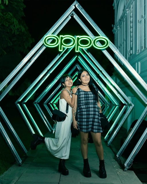 Zonas de experiencias para evento de oppo peru en su lanzamiento oficial 2022