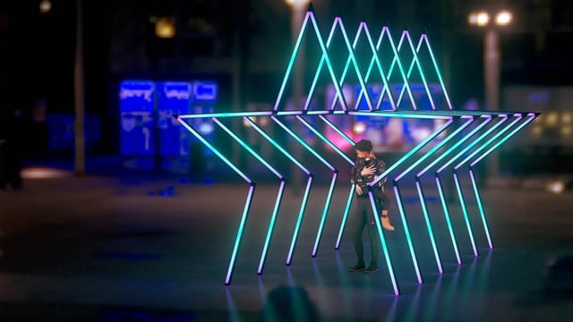 Estrellas neon controladas con madrix 5