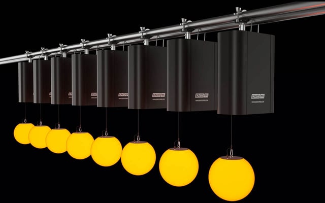 Kinetic lights, luces cineticas, luces con movimientos para eventos