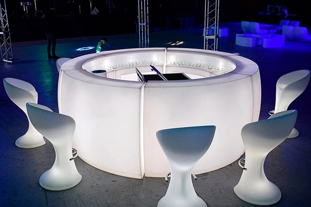 Barra circular led RGB, controlable con control remoto