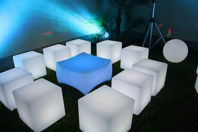 Cubos led de luces RGB para eventos