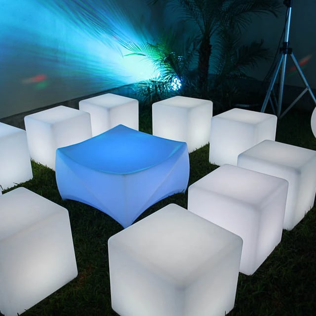 Cubos led de luces RGB para eventos