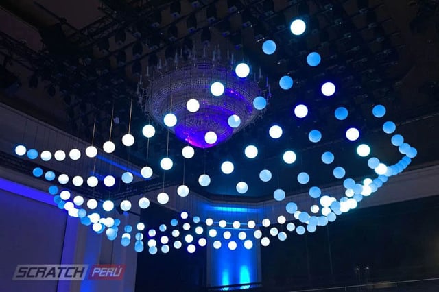 Kinetic lights, luces cineticas, luces con movimientos para eventos