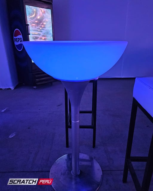 Mesa alta led para eventos, mesa alta led rgb