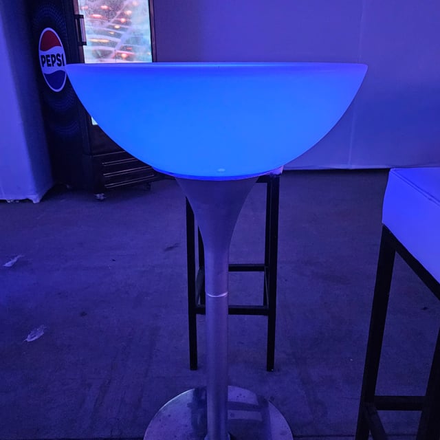 Mesa alta led para eventos, mesa alta led rgb