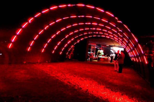 Tunel circular con luces led