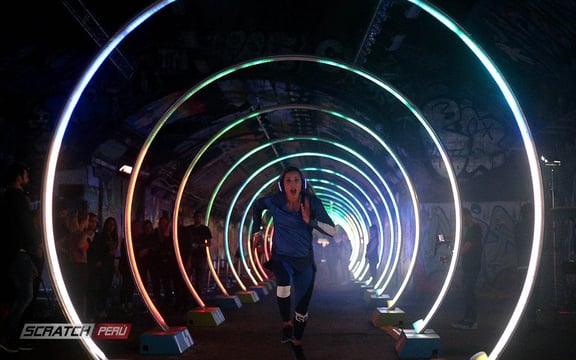Túnel led circular para eventos y areas abiertas