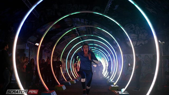 Túnel led circular para eventos y areas abiertas