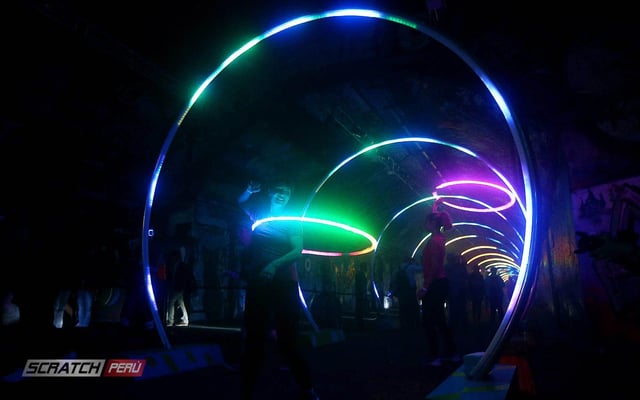Túnel led circular para eventos y areas abiertas