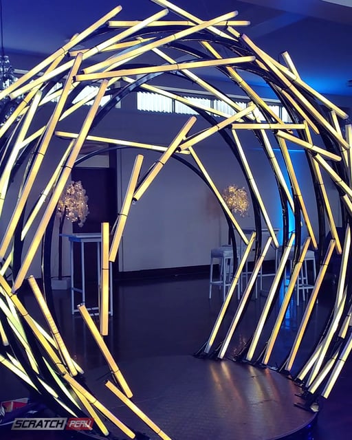 Semi esfera pixel led madrix