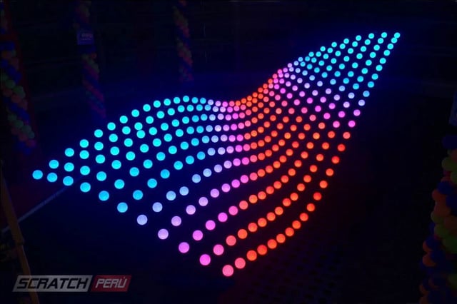 Kinetic lights, luces cineticas, luces con movimientos para eventos