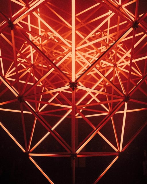 Lamparas geometricas 3D pixel led