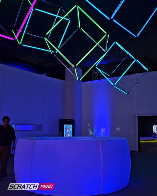 Lamparas geometricas 3D pixel led