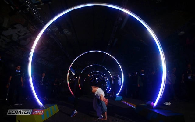 Túnel led circular para eventos y areas abiertas
