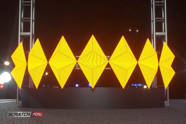 Pantallas triangulares para dj, que reproducen videos de manera online