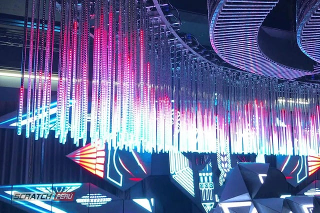 Lampara gigante para discoteca