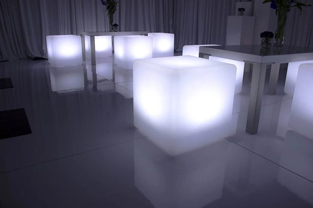 Cubos led de luces RGB para eventos