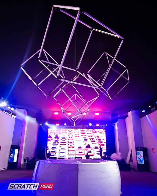 Lamparas geometricas 3D pixel led