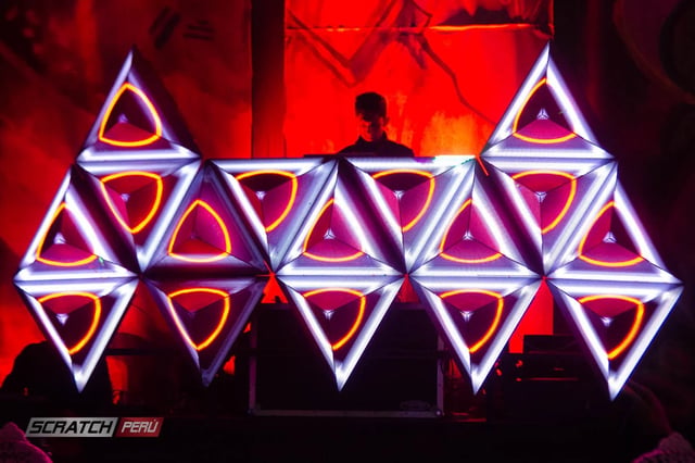 Pantallas triangulares para dj, que reproducen videos de manera online
