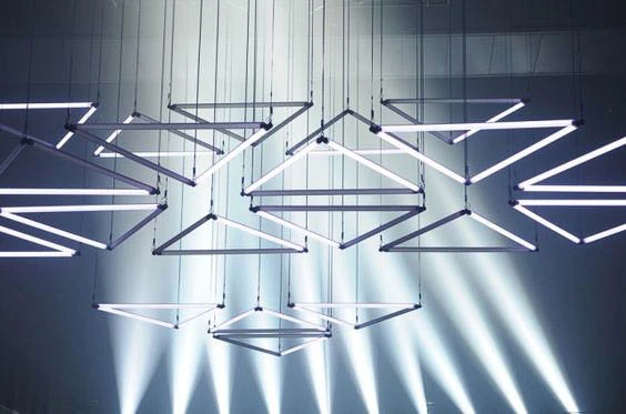 Lamparas geometricas 3D pixel led