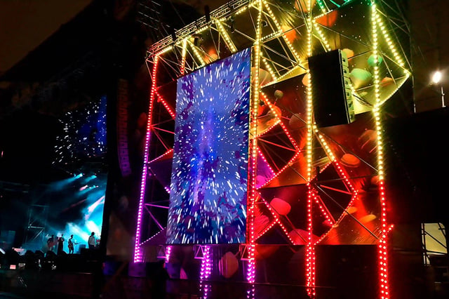 Mini pixel led para delinear eventos y edificios