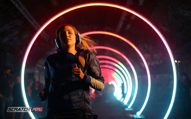 Túnel led circular para eventos y areas abiertas